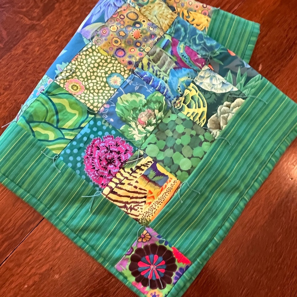 Hand Crafted Vibrant Colors Patchwork Quilt